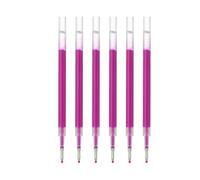 Muji Lot de 6 recharges pour stylo à bille à encre gel lisse, pointe fine de 0,5 mm, compatibles avec le type Knock et le corps des stylos à encre gel (violet)