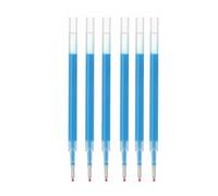 MUJI Lot de 6 recharges pour stylo à bille à encre gel, pointe ultra fine de 0,3 mm, compatibles avec le type Knock et le corps du stylo à capuchon Bleu clair