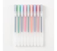Muji Lot de 9 Bouchons de Stylo à Bille à Encre Gel, Taille de la Pointe 0,5 mm blue 4550344080603 full
