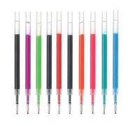 MUJI Lot de recharges pour stylo à encre gel, 10 couleurs vives, pointes de 0,3 mm et 0,5 mm. Compatible avec le corps du stylo de type Knock et Cap (0,5)