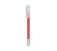 Muji Lot de stylos à bille effaçables, pointe fine de 0,5 mm, rouge/bleu/noir, avec capuchon gomme en caoutchouc (rouge)
