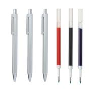 MUJI Stylo à bille en aluminium, pointe 0,38 mm, design rétractable (3)