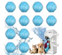 Mujigaga 12 Pièces Attrape Poils Machine a Laver, Réutilisable Anti Poil Machine à Laver, Boule de Lavage pour Sèche-Linge, Boule Anti Poils Machine a Laver pour Vêtements et la Literie