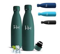 Mujigaga Gourde- 500ml- Gourde Isotherme, Bouteille Inox Sans BPA, 24h Froid & 12h Chaud, Bouteille Isotherme, Thermos Metal Anti Fuite, Bouteille d'eau pour l'École, Bureau, Voyage, Sport