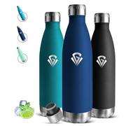 Mujigaga Gourde- 750ml- Gourde Isotherme, Sans BPA, Bouteille Isotherme, 24h Froid & 12h Chaud, Bouteille Inox Anti Fuite, Bouteille d'eau pour l'École, Bureau, Voyage, Camping, Yoga, Sport