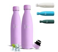 Mujigaga Gourde Isotherme- 500ml- Gourde Enfant, sans BPA, Bouteille Inox, 24h Froid & 12h Chaud, Bouteille Isotherme, Anti Fuite, Facile à Transporter, Bouteille d'eau pour École, Bureau