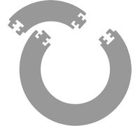 Mujiluxe Dart Catchring Surround, Anneau de récupération de fléchettes Surround, Sert à protéger Les Murs Autour de la Cible, 4 pièces de malédiction,Gris