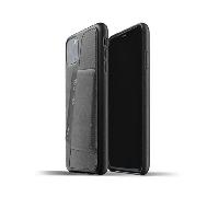 Mujjo - Coque iPhone 11 Pro Max portefeuille - en cuir - Noire