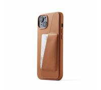 Mujjo Coque Portefeuille en Cuir avec MagSafe pour iPhone 14 / 15 Plus - Marron - MUJJO-CL-032-TN