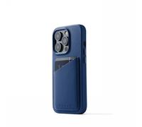 Mujjo Etui portefeuille en cuir Apple iPhone 14 Pro (bleu monaco)