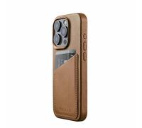 Mujjo Leather Wallet Case iPhone 15 Pro brun - MUJJO-CL-040-TN
