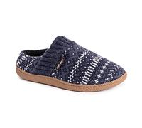 MUK LUKS Homme Men's Marcel Slipper Chausson, Bleu foncé, Medium