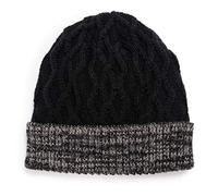 MUK LUKS Men's Cable Knit Cuff Cap Capuchon, ébène, Taille Unique Homme
