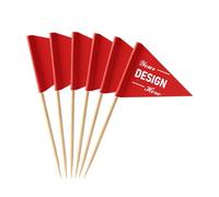Muka 100 Pièces Drapeaux Personnalisés en Cure-dents Décoratifs pour Cupcake Piques Étiquettes Alimentaires pour Décoration de Fête Piques à Cocktail
