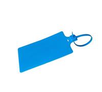 Muka 100 pièces Grande étiquette en Plastique inscriptible avec Fermeture serrée 58x100mm étiquette 255mm Longueur Sangle-Bleu