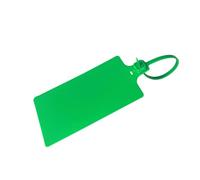 Muka 100 pièces grande étiquette en plastique inscriptible avec fermeture serrée 58x100mm étiquette 255mm longueur sangle-vert