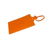 Muka 100 pièces grande étiquette en plastique inscriptible avec fermeture serrée 58x100mm étiquette 255mm longueur sangle-orange