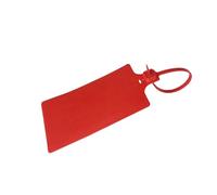 Muka 100 pièces grande étiquette en plastique inscriptible avec fermeture serrée 58x100mm étiquette 255mm longueur sangle-rouge