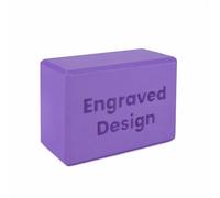 Muka Bloc de yoga violet personnalisable, surface antidérapante en mousse EVA, brique de yoga d'équilibre - 22,9 x 15,2 x 10,2 cm