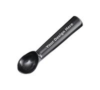 Muka Cuillère à Glace antiadhésive et antigel personnalisée, Cuillère à Glace personnalisée, Design Monobloc en Aluminium, gravée au Laser - Noir