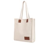 Muka Sac Fourre-Tout en Toile Épaisse avec Longues Anses, Sac en Coton à Épaule avec Fermeture à Bouton