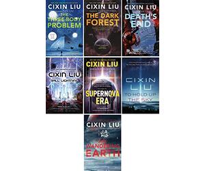 mukawa Ensemble de Collection de 7 Livres de Science-Fiction de Cixin Liu (Problème à Trois Corps, Forêt Sombre, Fin de la Mort, Boule de Foudre, Ère Supernova, pour retenir Le Ciel, Terre errante)