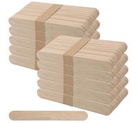 MUKCHAP Lot de 1 000 bâtons de sucettes en bois naturel pour loisirs créatifs, crème glacée, étiquettes de plantes - 150 x 18 x 1,6 mm