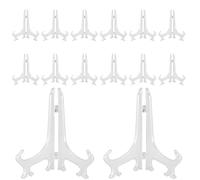 MUKCHAP Lot de 14 présentoirs en plastique transparent de 20,3 cm, chevalet en plastique pliable pour cadre photo