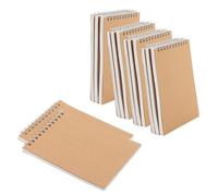 MUKCHAP Lot de 15 carnets de croquis à reliure spirale A6, 60 feuilles/120 pages, carnet de croquis à reliure spirale, 4,1 x 5,7 pouces, couverture rigide kraft, carnet de croquis de paysage pour des