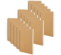 MUKCHAP Lot de 15 carnets de croquis à spirales A5, 60 feuilles/120 pages à spirales, couverture kraft 100 g/m², carnet de croquis paysage pour dessin, peinture