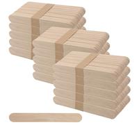 MUKCHAP Lot de 1500 bâtonnets de sucettes en bois naturel, 150 x 18 x 1,6 mm, bâtonnets de crème glacée en bois naturel pour travaux manuels