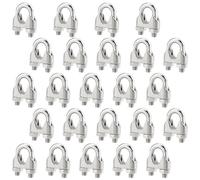 MUKCHAP Lot de 24 colliers de serrage M10 en U de 1,9 cm, en acier inoxydable 304, fixation de selle en U pour fil de gréement, câble, corde