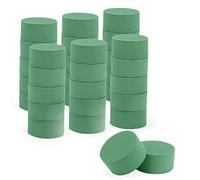 MUKCHAP Lot de 30 cylindre en mousse florale de 7,6 cm pour fleurs artificielles, briques en mousse florale sèche pour arts, mariage, projets d'artisanat, vert