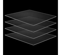 MUKCHAP Lot de 4 feuilles acryliques transparentes - 300 x 300 x 3 mm - Panneaux en acrylique pour présentation, projets de bricolage, travaux manuels