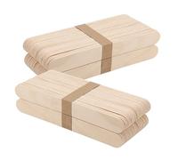 MUKCHAP Lot de 400 bâtonnets de glace en bois de 20,3 cm, 200 x 25 x 1,6 mm, bâtonnets de sucettes à glace pour loisirs créatifs