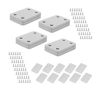 MUKCHAP Lot de 50 plaques de réparation plates en acier inoxydable avec 200 vis - 60 x 38 x 1,5 mm
