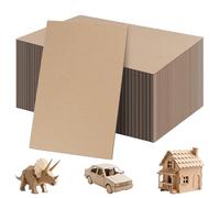 MUKCHAP Lot de 60 feuilles rectangulaires en carton ondulé 30 cm x 20 cm x 3 mm, 3 couches épaisses pour emballage, expédition et travaux manuels