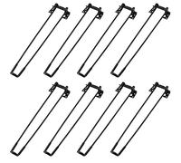 MUKCHAP Lot de 8 pieds en épingle à cheveux noirs de 43.2 cm, pieds de table pliants, pieds en épingle à cheveux, mini bureau, table de chevet