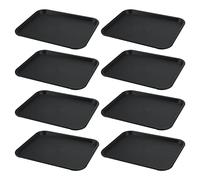 MUKCHAP Lot de 8 plateaux de service rectangulaires en plastique pour restauration rapide, 35 x 27 cm, pour café, restaurant, cafétéria