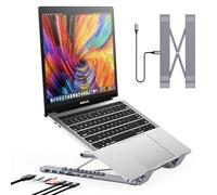 Mukiya Station d'accueil USB C pour ordinateur portable, station d'accueil USB C, 8 en 1 avec HDMI 4K, 2 USB 3.0, PD 100 W, station d'accueil universelle pour MacBook Pro/Air/Dell/HP/Surface/Lenovo