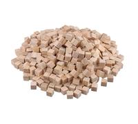 MUKLEI Lot de 1 000 blocs de bois carrés de 1,3 x 1,3 x 1,3 cm, cubes en bois brut pour loisirs créatifs
