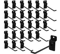 MUKLEI Lot de 100 crochets muraux à lattes de 10,2 cm, crochets muraux pour panneau mural à lattes - Accessoires de suspension pour garage, magasin, salle d'organisation et exposition commerciale