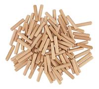 MUKLEI Lot de 1200 chevilles en bois 8 mm x 40 mm, tourillon bois dur cannelé sergé pour meubles et projets de bricolage
