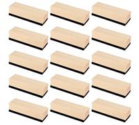 MUKLEI Lot de 15 gommes pour tableau noir, gomme à craie en bois de pin, pour marqueurs de tableaux blancs et noirs, peinture, école, bureau, maison