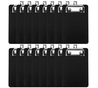 MUKLEI Lot de 16 mini porte-blocs noirs de 10,2 x 15,2 cm, petits porte-blocs mémo à profil bas, porte-bloc mignon en plastique pour salles de classe, restaurants, bureaux