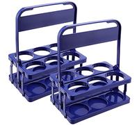 MUKLEI Lot de 2 porte-gobelets pliables avec poignée, porte-gobelets en plastique pour conducteurs de voiture, porte-gobelet uniquement, bleu foncé