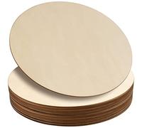 MUKLEI Lot de 24 rondelles de bois vierges 30 cm, Disques en Bois Fins 3 mm, disque de bois brut pour pyrogravure, bricolage, ornements, arts, 30 cm
