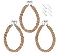 MUKLEI Lot de 3 Porte-Rouleaux de Papier Toilette Corde de Chanvre, Style Vintage, Papier Toilette Mural Corde pour Papier Toilette et Serviette