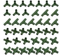 MUKLEI Lot de 40 raccords connecteurs de Cadre de Serre de 11 mm, connecteurs d'angle en Plastique, connecteurs de Canne de Jardin pour Supports de Fleurs et Construction de Cadre de Serre, 3,4 Voies