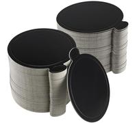 MUKLEI Lot de 500 mini planches à gâteau rondes en carton noir résistant à la graisse - Base jetable pour gâteaux, cupcakes, pain, mousse, bonbons, desserts